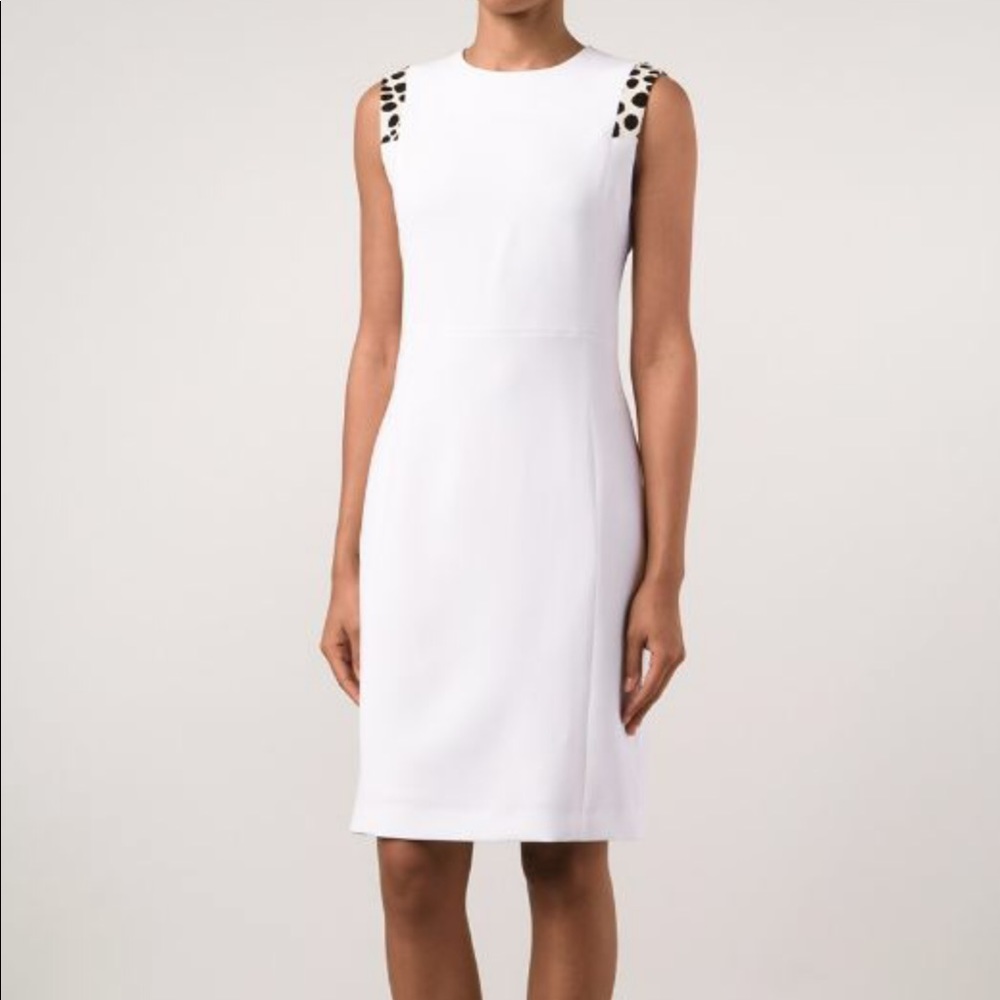 Edun BLACK contrasting shoulder detail dress. 8.